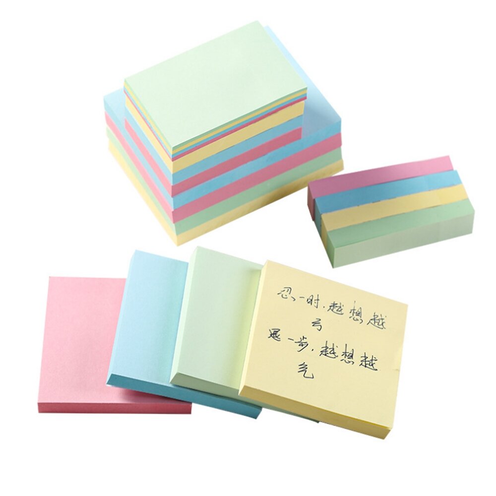 20 Pack 3x3 Sticky Notes Bright Stickies Colorful Super Sticking Power Memo Pads 100st voor Office S