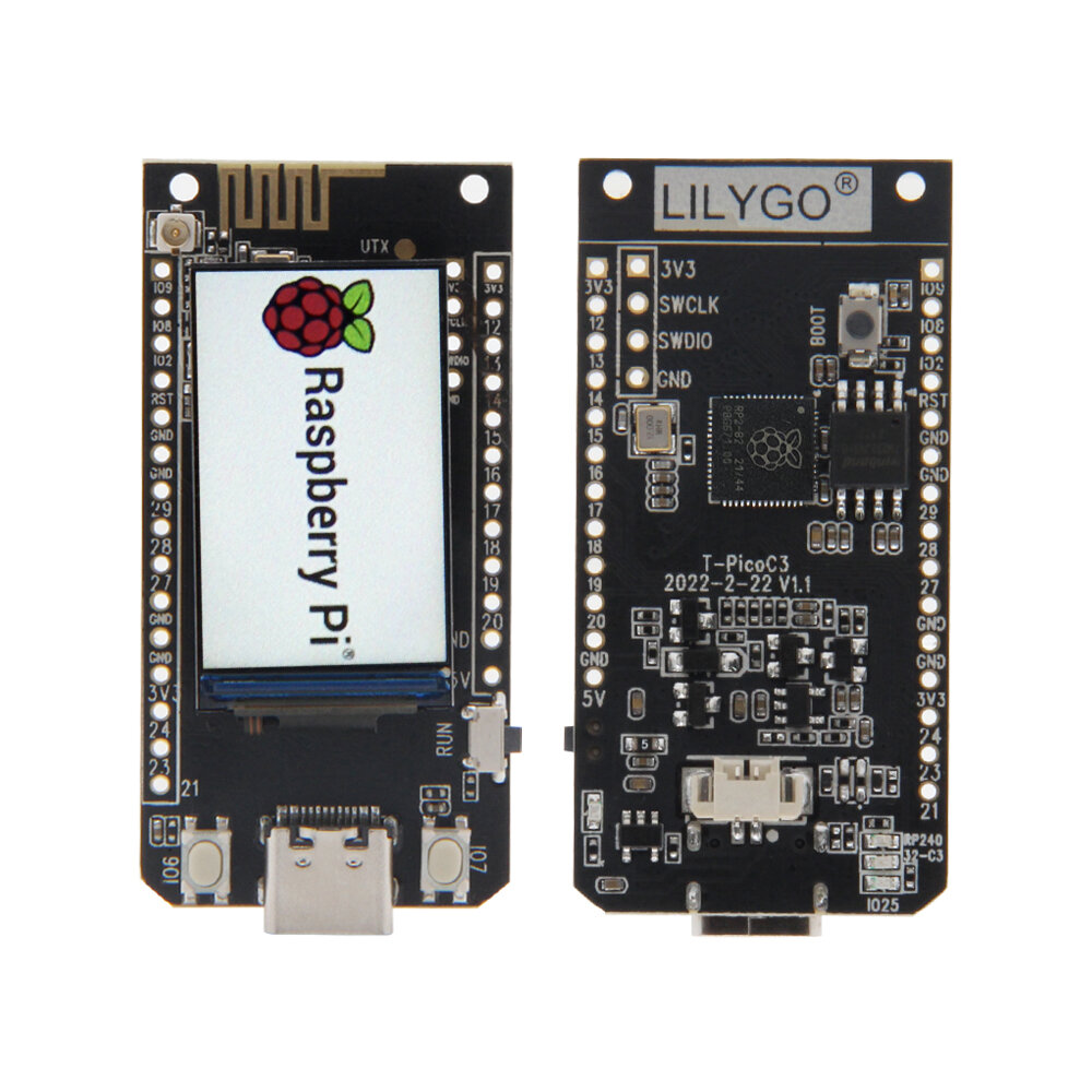 LILYGO® T-PicoC3 ESP32-C3 RP2040 Wireless WIFI Bluetooth Module Development Board Dual MCU 1.14 Inch ST7789V Display for