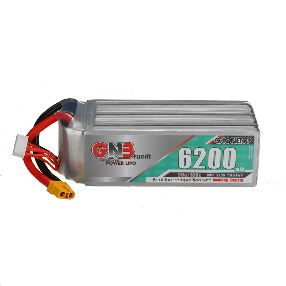 Gaoneng GNB 22.2V 6200mAh 90C 6S LiPo-batterij met T/XT60/XT90/XT150/EC5/TRX-stekker voor FPV Racing