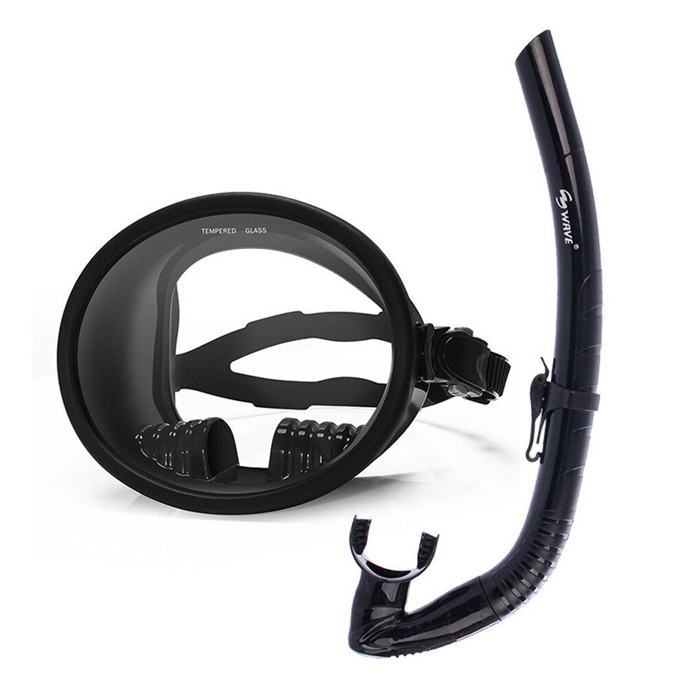 

WAVE 180° Wide View Scuba Diving Goggles Big Frame Wateght and -Fog Lens for Vision Underwater Snorkeling Fishing Full D