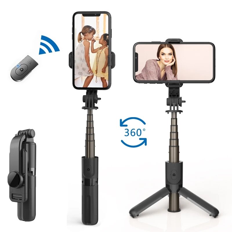 

Bakeey L10 All In One Portable bluetooth Selfie Stick Multi-Height Adjustable 6-Section Telescopic Stretchable Tripod Re