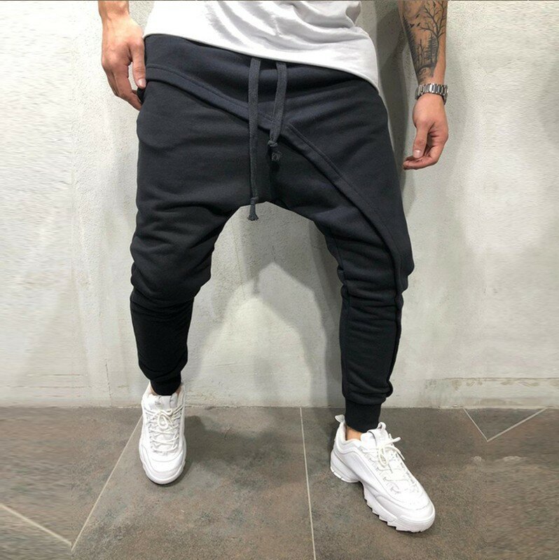 Men's Joggers Pants Elastic Cotton Casual Tactical Pants Comfortable Breathable Drawstring Trousers Fitness Sport Cycling Hiking