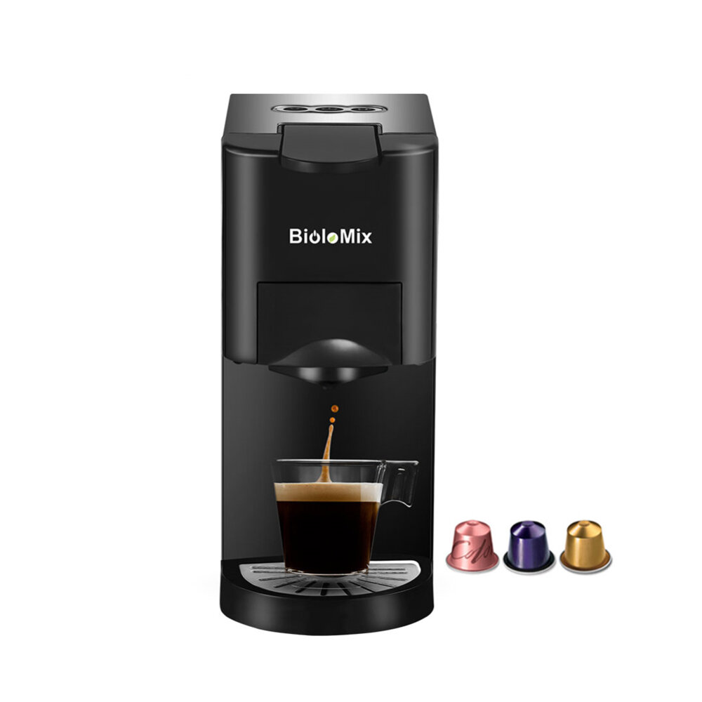 BiolomixBK-513コーヒーマシン1450Wスリーインワンカプセルコーヒーマシン挽いたコーヒー