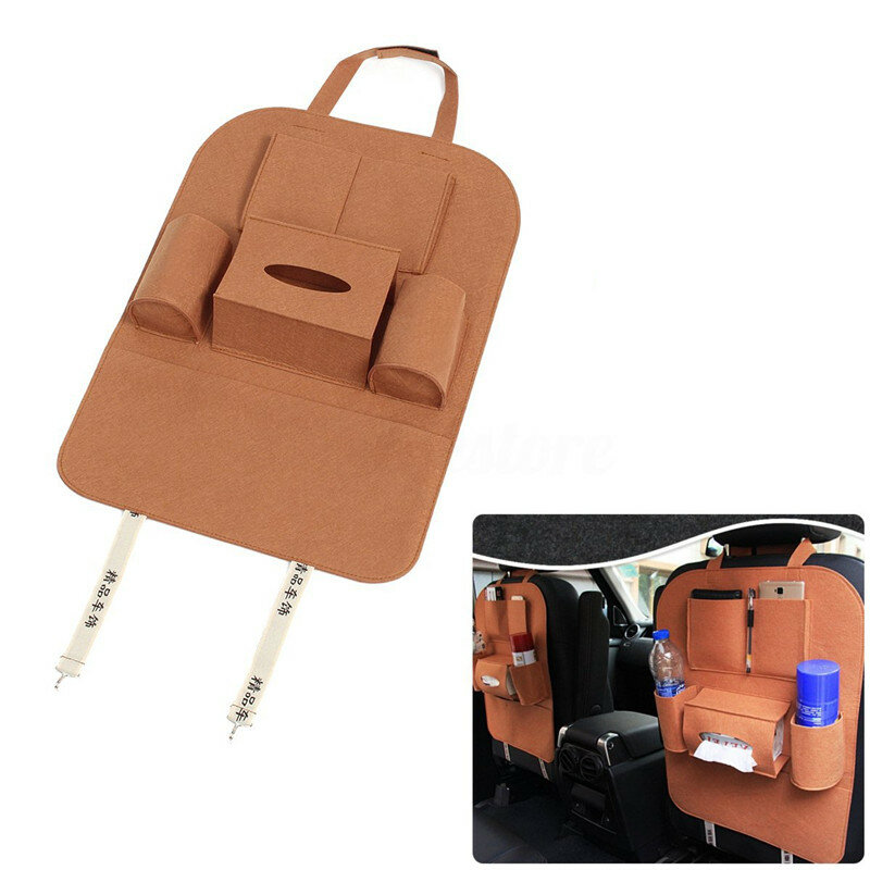 IPRee® Bolsa de almacenamiento de viaje con múltiples bolsillos para el asiento trasero del coche y soporte universal para tablet.