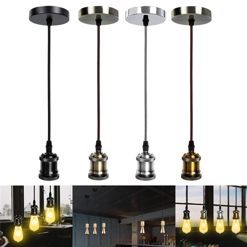 E26 / E27 Retro Hanglamp Cafe Woonkamer Plafondlamp Lamp Adapter Houder Sokkelvoet