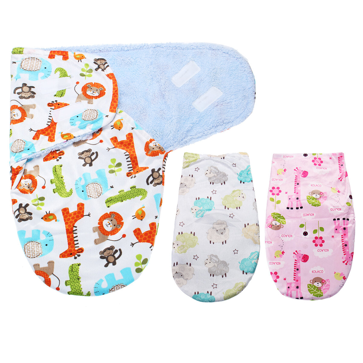 Newborn Unisex Cosy Secure Baby Swaddle Blanket Wrap Sleeping Bag for Pram Crib 