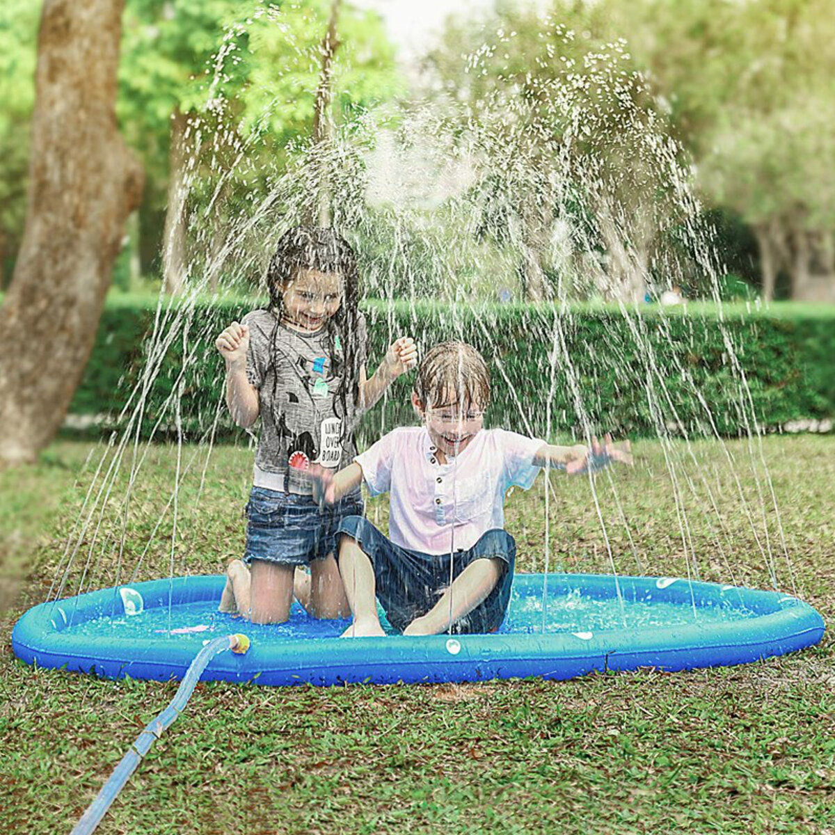 

170cm Inflatable Spray Water Mat Summer Children's Game Mat Lawn Pad Sprinkler Outdoor Swimming Pool