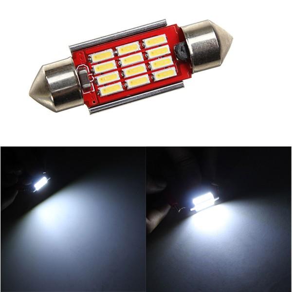 36MM 4014 12SMD slinger Koepel LED Licht Interieur Leeslamp 12 ~ 24V DC Niet-Polair Met Uitstralende Functie
