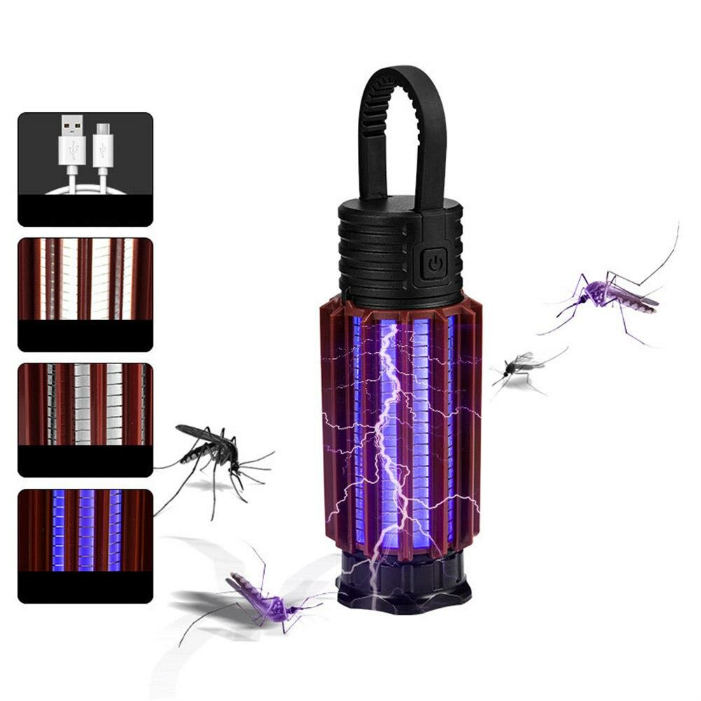Outdoor 2 IN 1 Campinglicht Draagbaar Muggenlamp USB Oplaadbaar UV Insectenvanger Licht Voor Thuis Patio Achtertuin