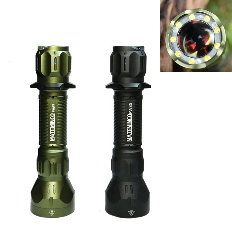 MATEMINCO FW3 2-in-1 1350m Long Distance Throwing LEP Flashlight 1550lm  6500K Bright LED Flooding Light Flashlight For Outdoor Hunting Camping