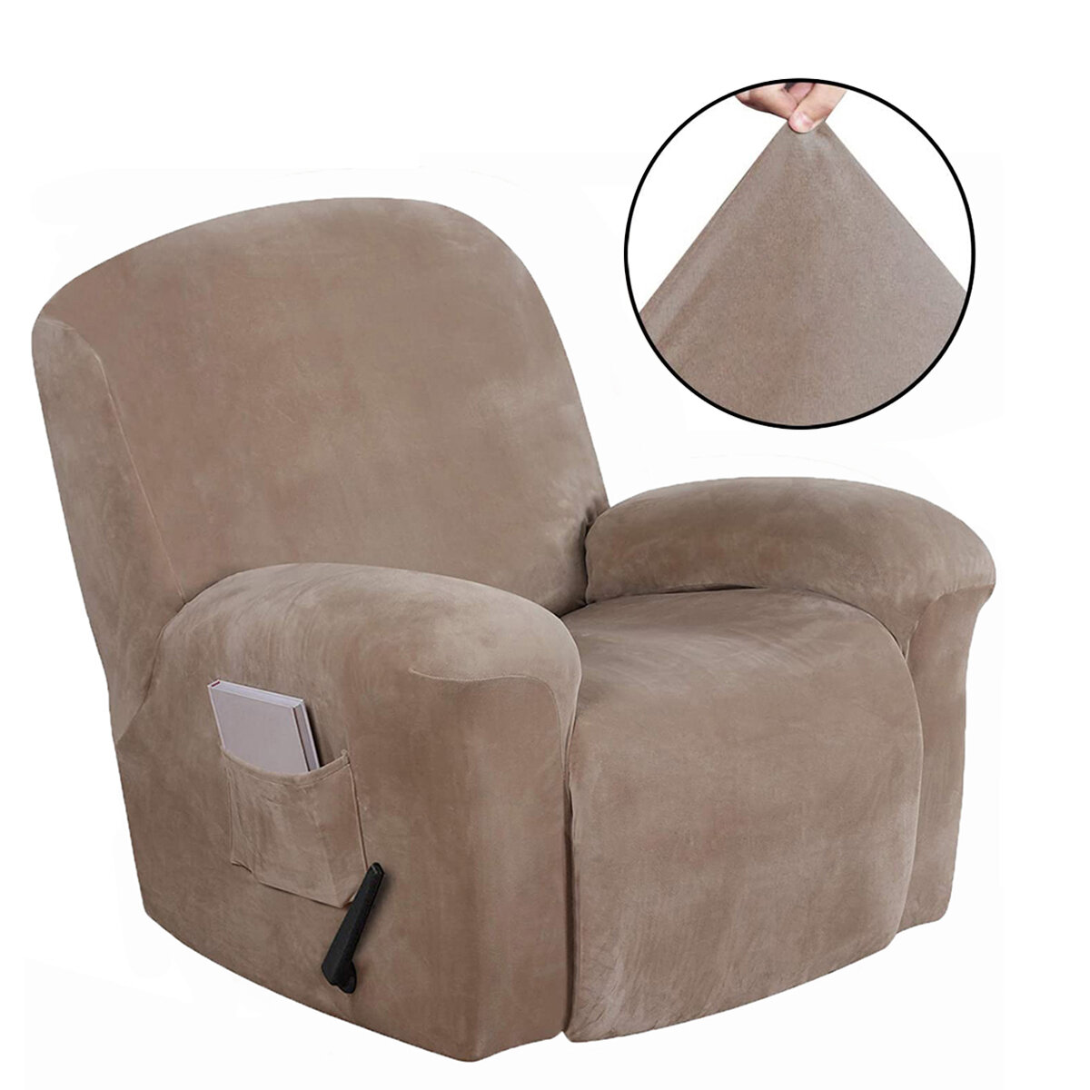 

4Pcs/set Recliner Chair Covers Full Coverage Elastic Sofa Seat Protector Stretch Slipcover Armchair Cover Home Office Fu