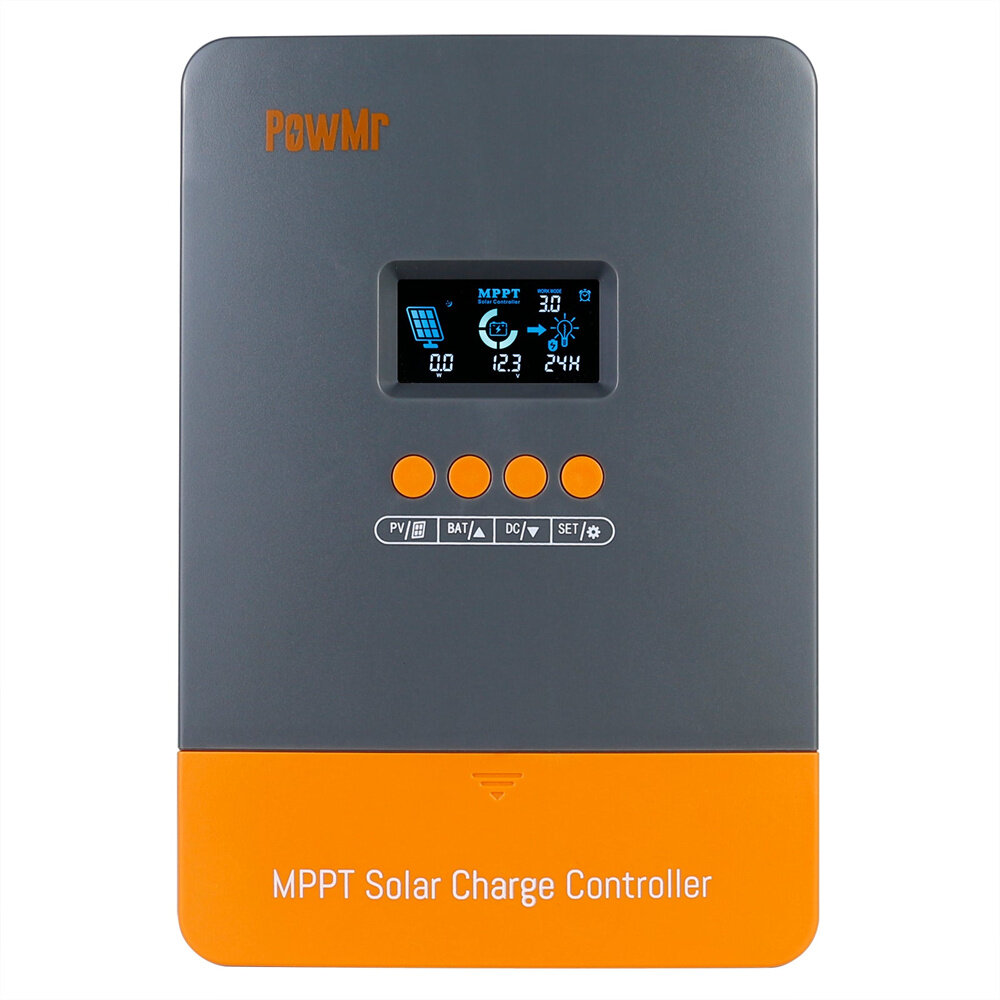 Régulateur de charge solaire PowMr MPPT 12V/24V/48V Auto Contrôleur de Charge Solaire 60A Contrôleur Solaire MPPT