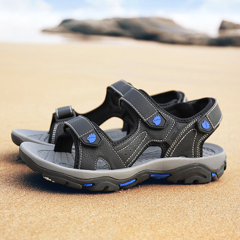 Men Outdoor Hook Loop Opened Toe Casual Beach Sandals
