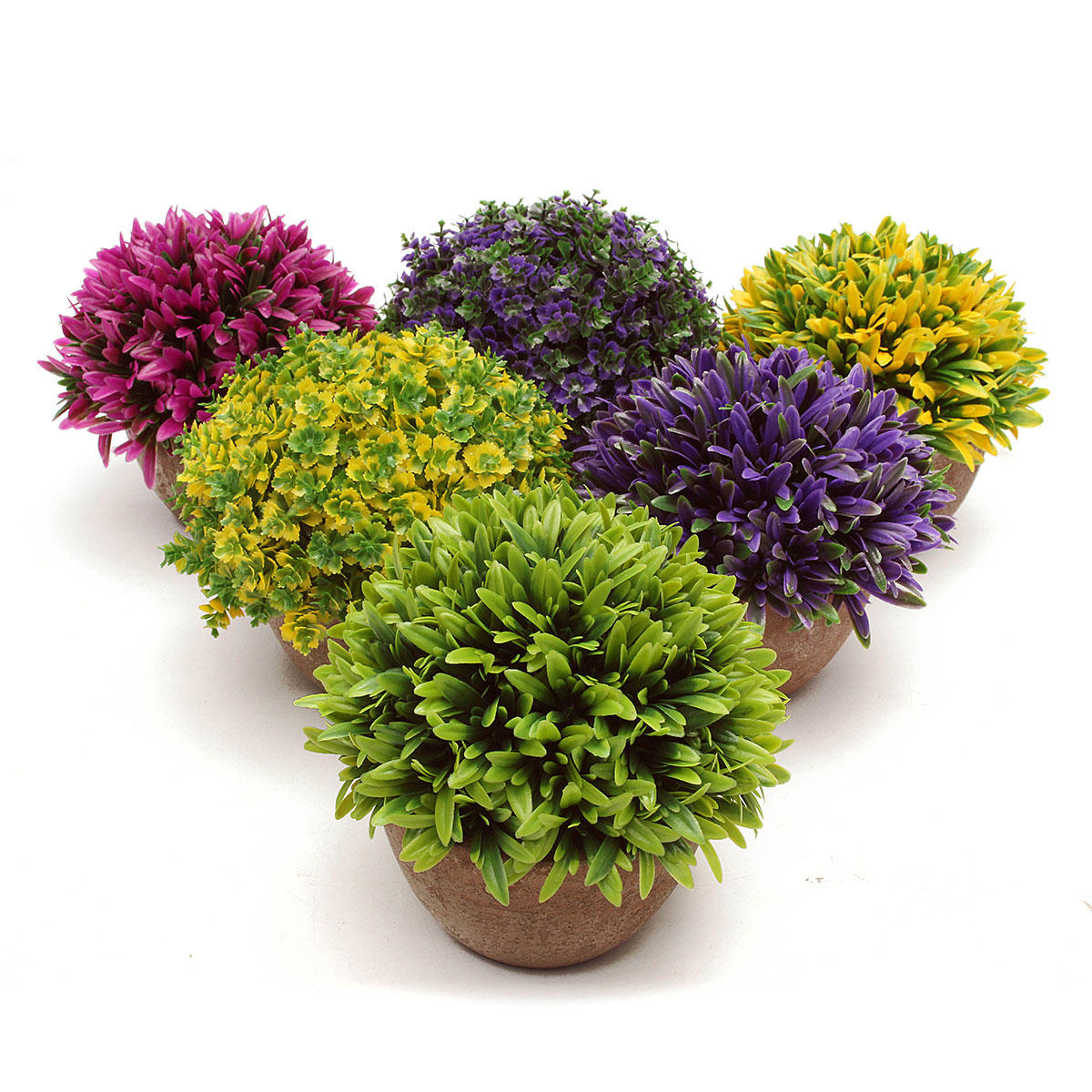Kleurrijke Kunstmatige Topiary Tree Ball Plants Pot Garden Office Home Binnen Decoratie Bloem