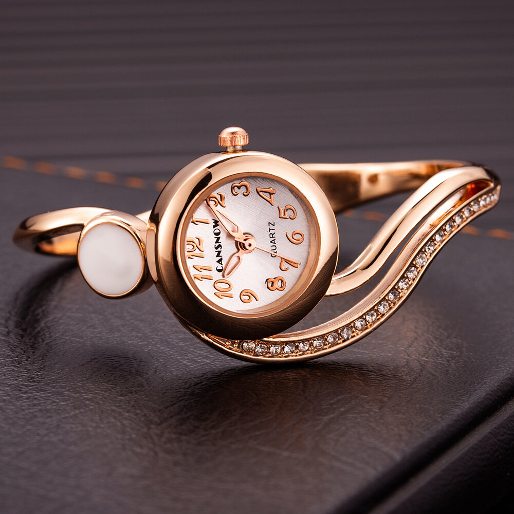 CANSNOW Casual stijl onregelmatige dames armband horloge Crystal Quartz horloges