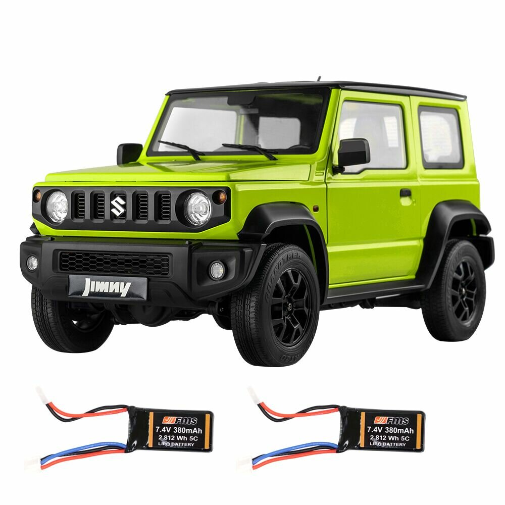 Eachine&FMS RC12002 RTR 1/12 RC Car with Two batteries 2.4G Two Speed Transmission RC Crawler with LED Lights for RC Model Car Enthusiasts for JIMNY