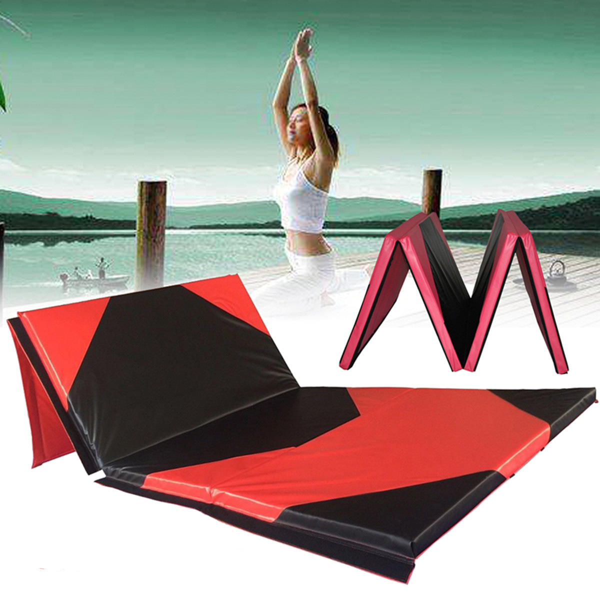 Gimnastyka gimnastyczna 118x47x1.97 cala Panel składany Yoga Pad do ćwiczeń fitness