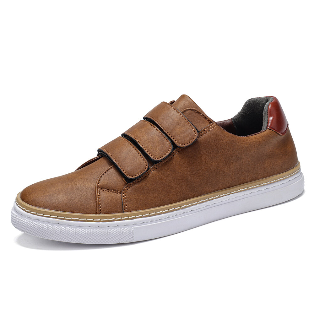 

Menico Men Microfiber Leather Non Slip Hook Loop Soft Casual Sneakers