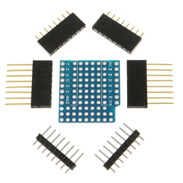 

20Pcs ProtoBoard Shield Expansion Board For D1 Mini Double Sided Perf Board Compatible