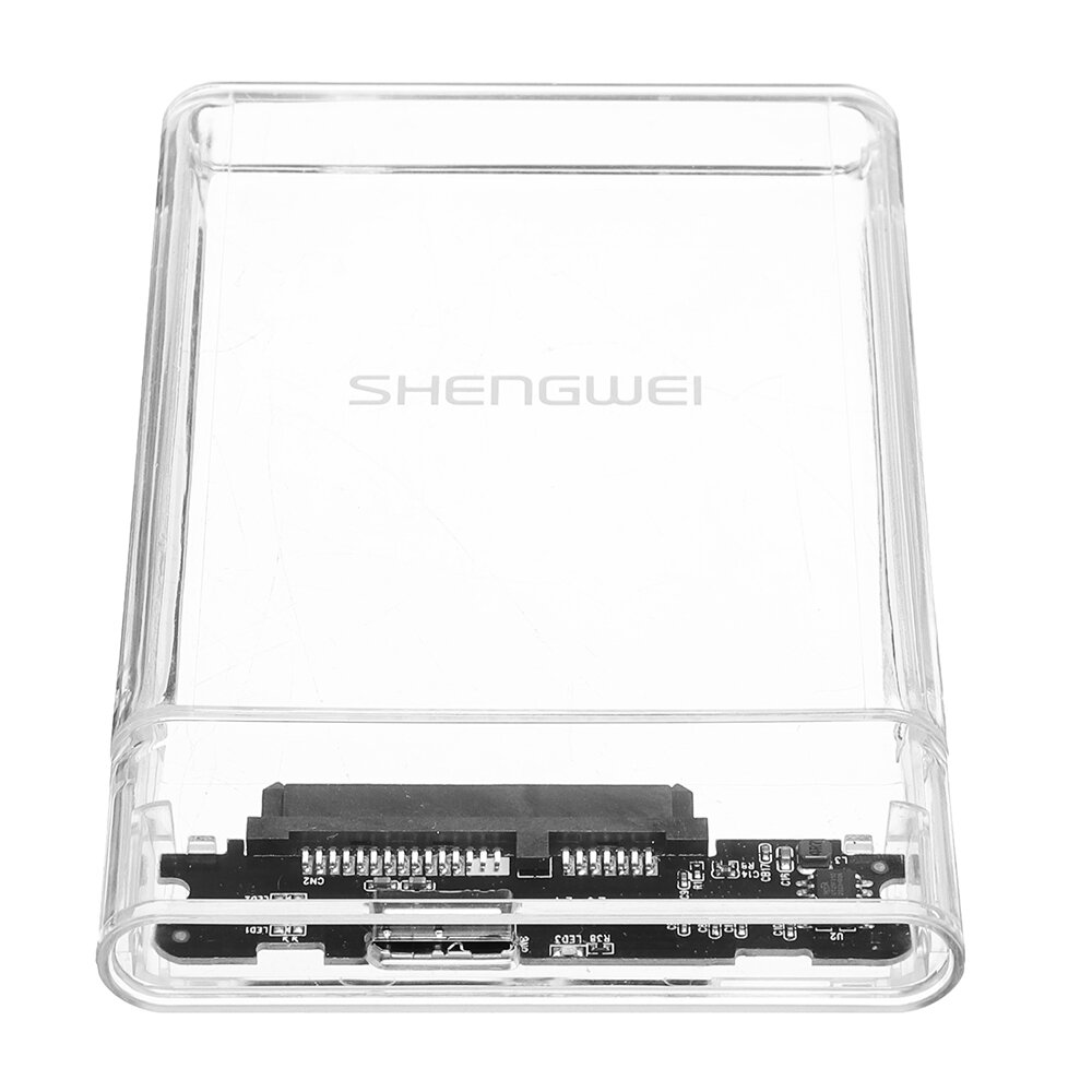 

2.5inch USB3.0 SATA SSD External Hard Drive Enclosure Solid State Mechanical Hard Disk Box Shell Transparent for Laptop