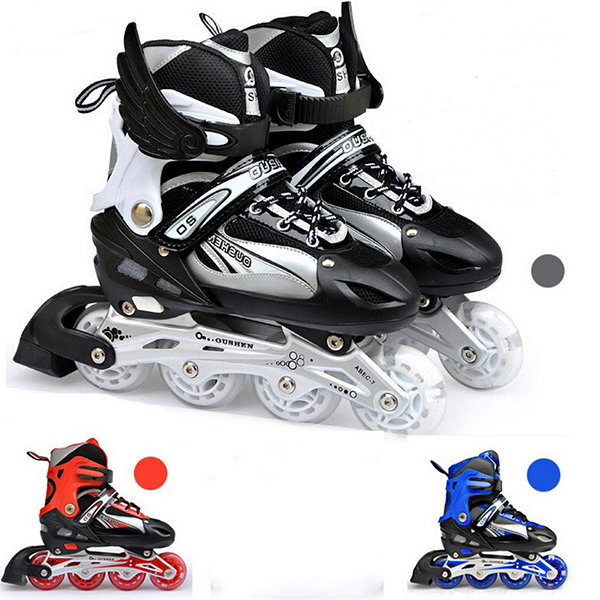 Unisex Adjustable Four Flashing Wheels Skates Shoes Slijtvaste Rollerblade Skate Shoes
