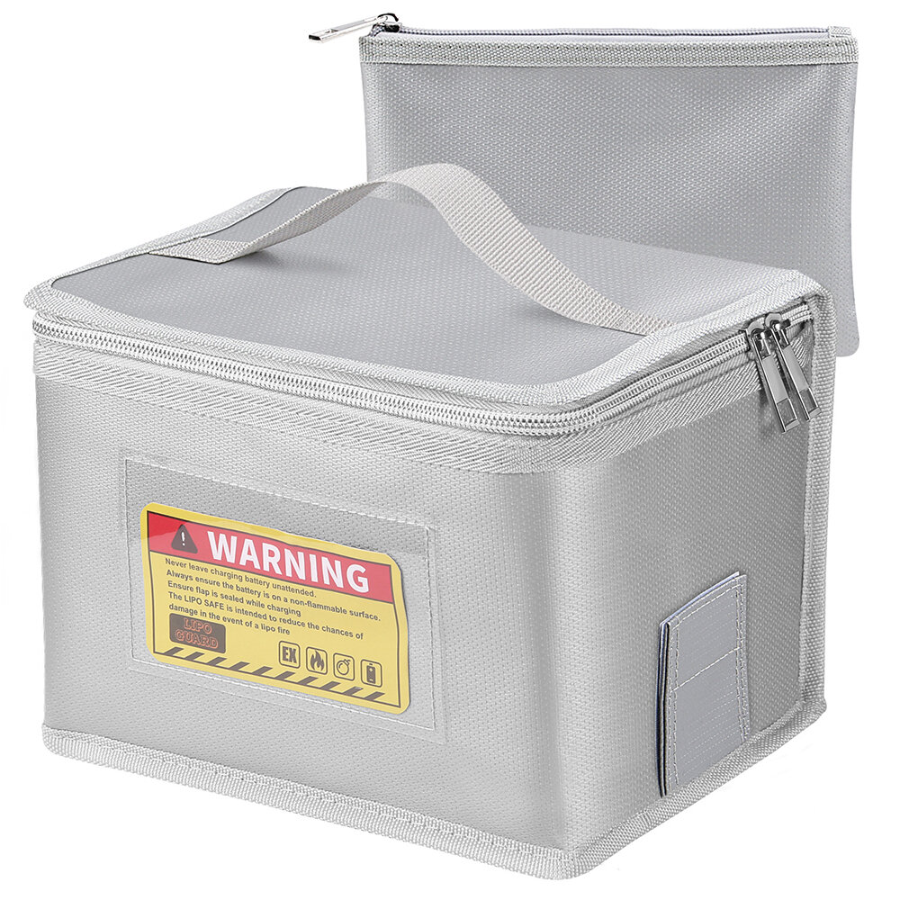Portable Fireproof Explosion-proof Lipo Battery Safety Bag Fire Resistant For Charging Storage Bag 210*160*155mm