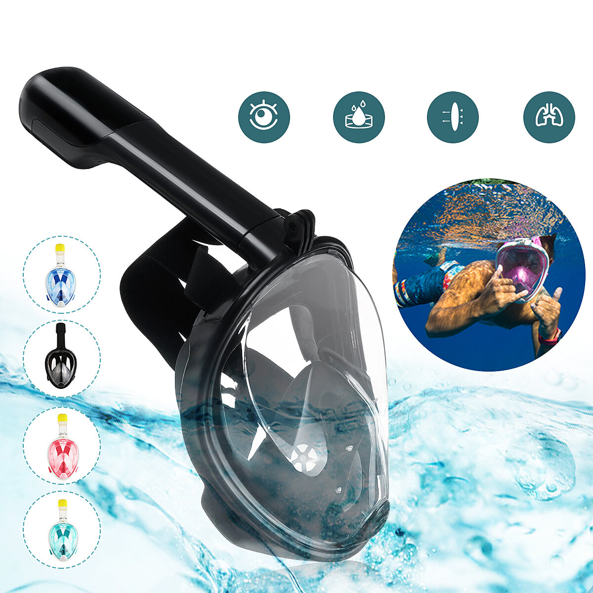 Full Face Diving Mask Anti Fog Underwater Scuba Goggles Waterproof Swimming Equipment for Adult Youth