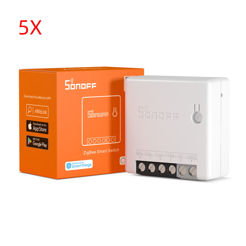 best price,5pcs,sonoff,zbmini,zigbee3.0,two,way,smart,switch,coupon,price,discount