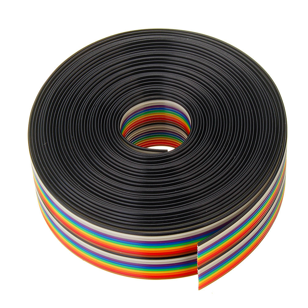 5M 1.27mm toonhoogte lintkabel 20P platte kleur regenboog lint kabel draad Rainbow kabel