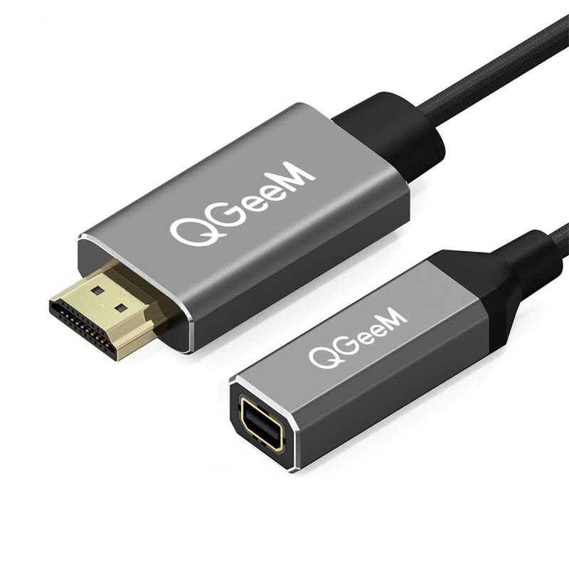 

QGEEM QG-HD02 HDMI to Mini DisplayPort Converter Adapter Cable 4K x 2K HDMI to Mini DP Video Cable For Digital TV / LCD
