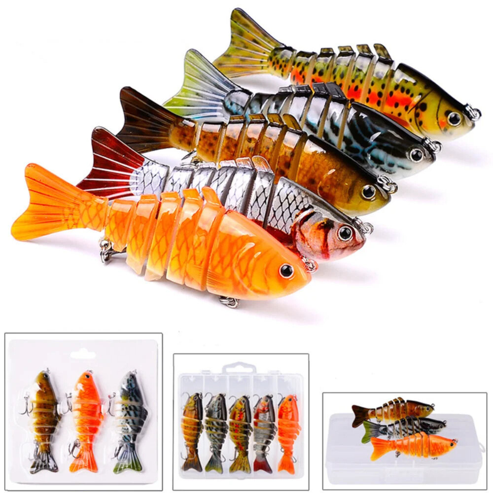 best price,5pcs,multi,section,fishing,lures,15.5g/10cm,discount