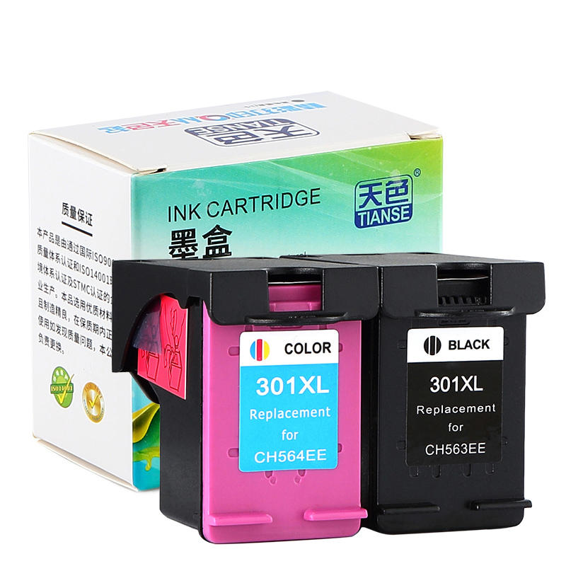 TIANSE 1 PC Replacement Ink Cartridge 301XL Printer Ink for HP 301 HP301 XL for HP Deskjet 1050 2050 2050s 2510 2540 305