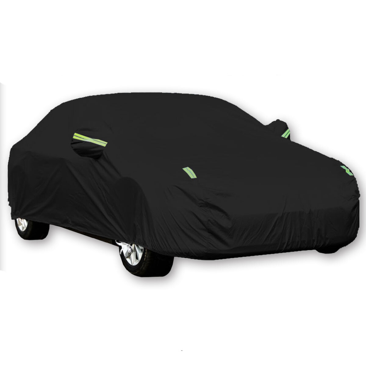 غطاء سيارة أسود كامل ضد للماء شمس مطر حرارة غبار UV حماية مقاومة 190T