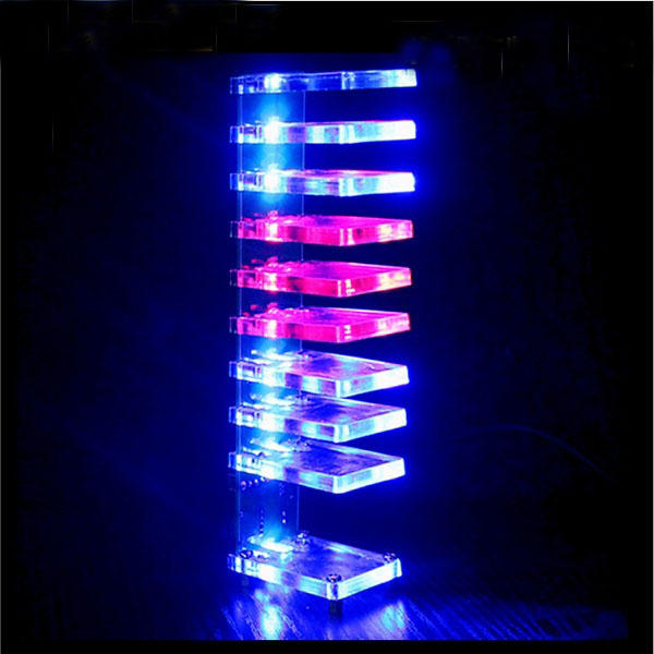 DIY Dream Crystal Elektronische Kolom Licht Cube LED Music Voice Spectrum Kit