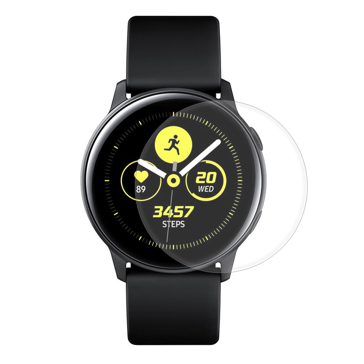 2-packs Enkay Volledige schermomslag Watch Screen Protector voor Samsung Galaxy Watch Active 2019