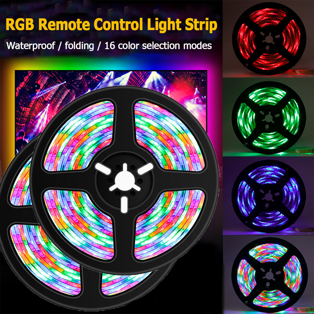 05m1m2m3m RGB LED Lamp 2835 SMD Light Bar Hotel TV Backlight String Light Waterproof with Control Remote