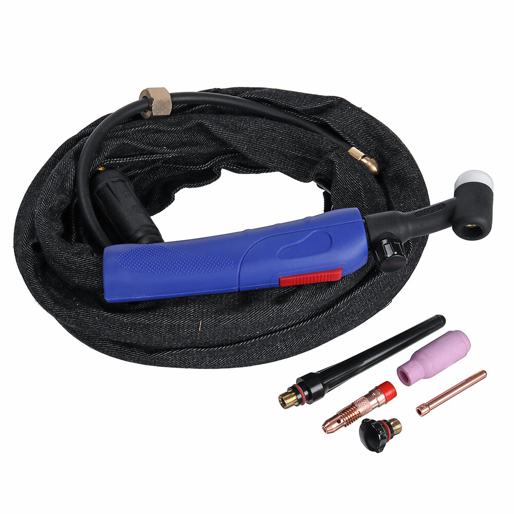 WP17-FV 180A TIG Welding Torch Argon Air Cooled Flexible Head Gas Valve Welding Torch with M16 x 1.5