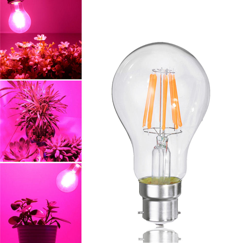 8W A60 E27 B22 COB nicht dimmbar LED Pflanze wachsen Glühbirne für Hydrokultur Gewächshaus AC85-265V