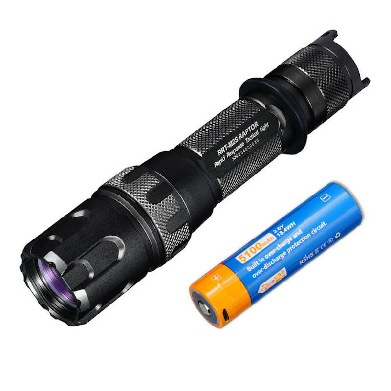 

JETBeam RRT-M2S WP-T2 1KM Rotary Switch Long Throwing 480LM LEP Spotlight IPX8 Waterproof Tactical Search Flashlight Wit