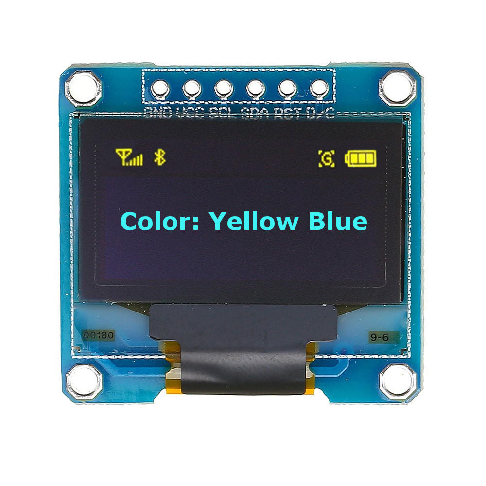 096 Inch 6Pin 12864 SPI Blue Yellow OLED Display Module