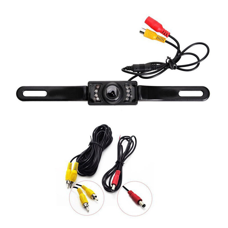 

12V 170° Wide Angle Car Rear View Camera Reverse image European Long License Plate HD Cam