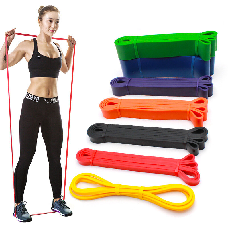 1pc 15-175LB Fitness Resistance Bands Pilates Yoga Band Multifunction Sport Elastic Rubber Band