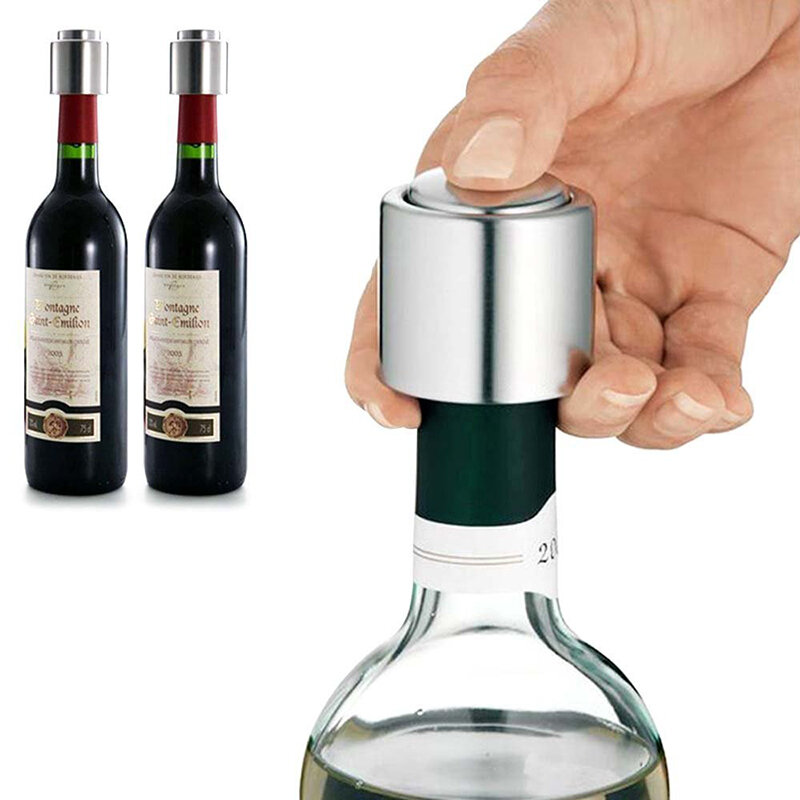 Stainless Wine Stopper Bottle Vacuum Sealer Saver Preserver Pump Stopper