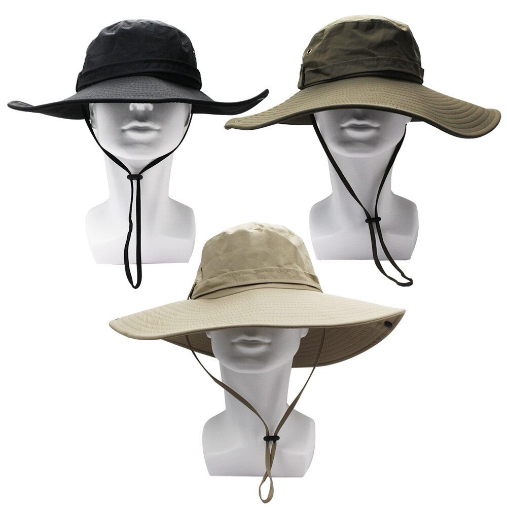 

Sunscreen Wide Brim Bucket Hat Outdoor in Summer Floppy Waterproof Hat for Hiking Fishing Packable Wide Brim Sun Protect