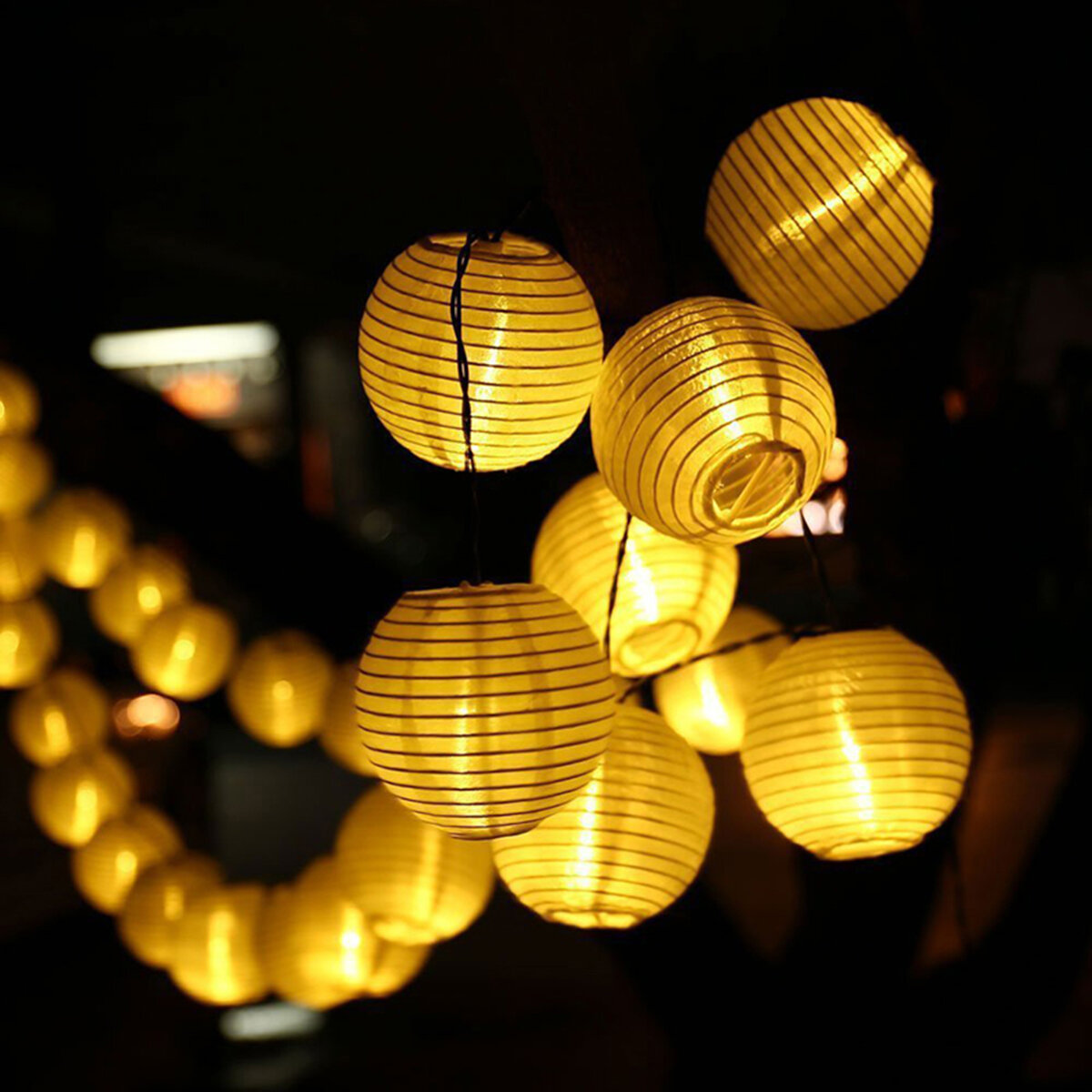 Outdoor Lantern Solar String Fairy Lights 10/20/30 LED Voor Feest Bruiloft Decor