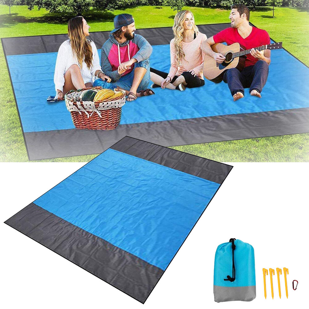 Cobertor de praia dobrável e leve de 200x210cm, à prova d'água e adequado para camping e viagens.