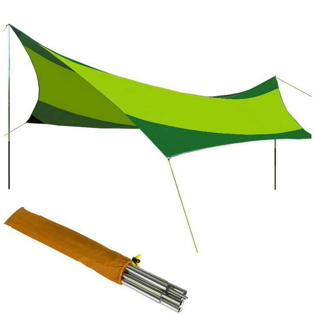 FLYTOP 5-8 People AntiUVサンシェルターセットビーチテント防水傘オーニングテントアウトドアキャンプ釣りハイキング