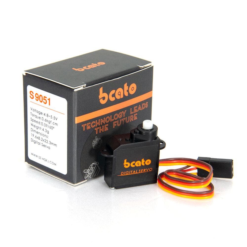 Bcato S9051 4.3g Plastic Gear Digitale Servo met FUT/JR Plug voor RC Vliegtuig Vaste Vleugel RC Auto