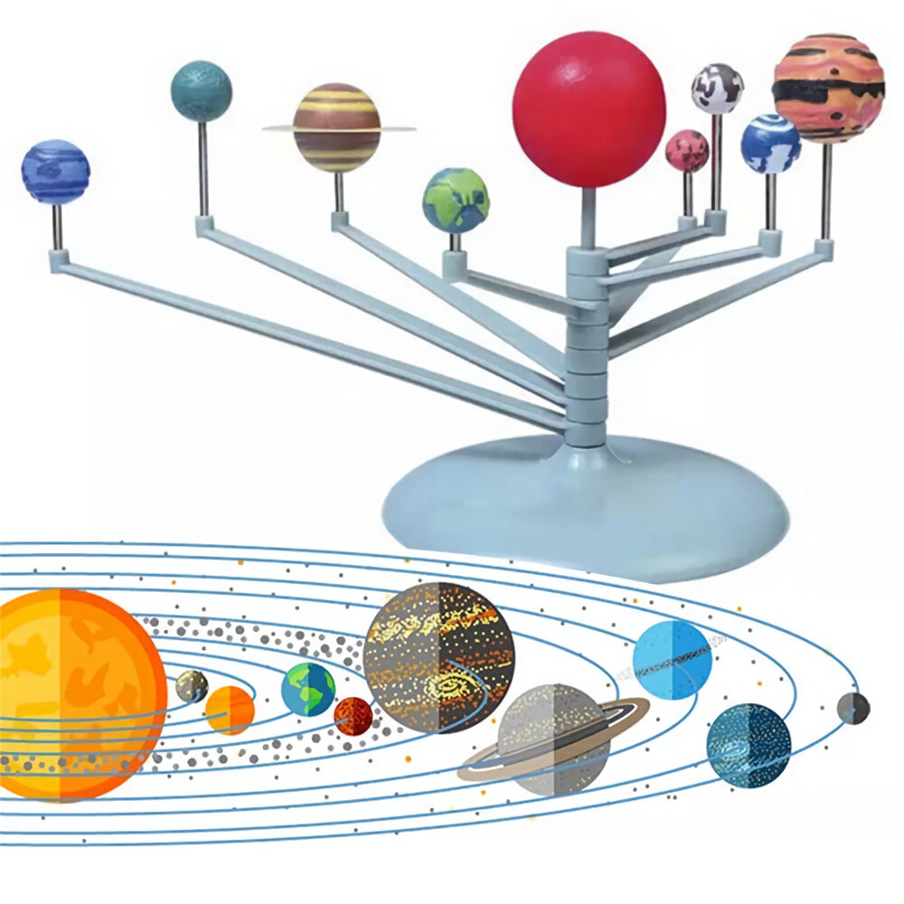 

3D DIY Солнечная Модель системы девять планет научный эксперимент Набор ручная сборка игрушки-головоломки для раннего об
