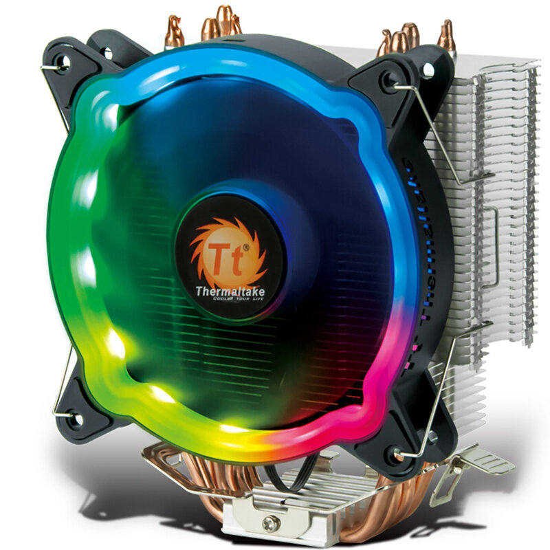 Thermaltake Rainbow D400P CPU-koeler 4 Heatpipe Ondersteuning voor meerdere platforms AM4 LED RGB be